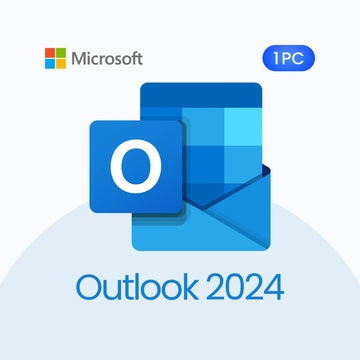Microsoft Outlook 2024 icon with Microsoft logo on a light blue background