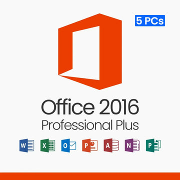 Microsoft Office 2016 Professional Plus – Lifetime License for 5 PCs