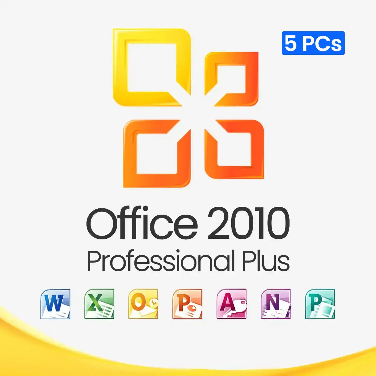 Microsoft Office 2010 Professional Plus – Lifetime License for 5 PCs